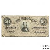 1864 $50 Confederate States of America
