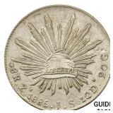 1885Zs JS Mexico Silver 8 Reales CLOSELY UNCIRCULA