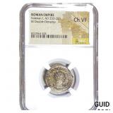 Roman Valerian I 253-260 AD Bi Dbl-Denarius NGC