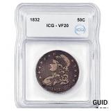 1832 Capped Bust Half Dollar ICG VF20