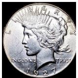 1927 Silver Peace Dollar CHOICE AU