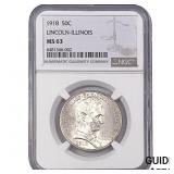 1918 Illinois Half Dollar NGC MS63