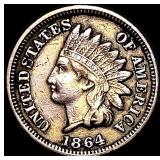 1864 Bronze Indian Head Cent NEARLY UNCIRCULATED