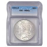 1891-S Morgan Silver Dollar ICG MS61