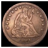 1861-S Seated Liberty Quarter