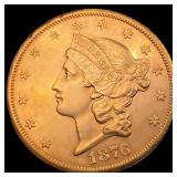 1876-CC $20 Gold Double Eagle