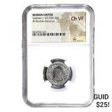 Roman Valerian I, AD 253-260 BI Dbl-Denarius NGC