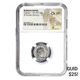 Roman Valerian I, AD 253-260 BI Dbl-Denarius NGC