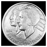 1939-D Silver Arkansas Centennial Half Dollar UNCI