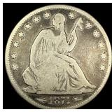 1874 Silver Half Dollar (Seated Liberty) NICELY CI