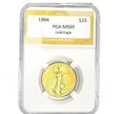 1994 1/4oz $25 Gold Eagle PGA MS69MS69