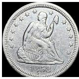 1858 Seated Liberty Quarter NEARLY UNCIRCULATED
