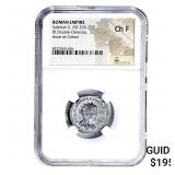 Roman Velerian II, AD 256-258 BI Dbl-Denarius NGC