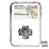 Roman Valerian I, AD 253-260 BI Dbl-Denarius NGC