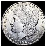 1897-S Silver Morgan Dollar CHOICE AU