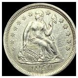 1850 Seated Liberty Silver Dime  CHOICE AU