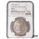 1878 7/8TF Morgan Silver Dollar NGC MS63 VAM-42A