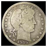 1909 Barber Quarter NICELY CIRCULATED