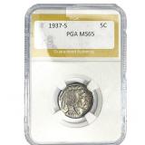 1937-S Buffalo Nickel PGA MS65MS65