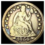 1854-O Silver Seated Liberty Dime  LIGHTLY CIRCUL