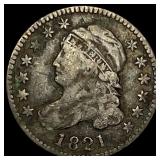 1821 Capped Bust Dime  NICELY CIRCULATED