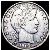 1902 Silver Half Dollar (Barber) NEARLY UNCIRCULAT