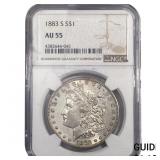 1883-S Morgan Silver Dollar NGC AU55
