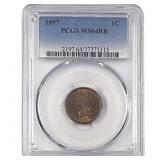 1897 Indian Head Cent PCGS MS64 RB