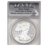2016-W Silver Eagle ANACS PR70 DCAM