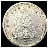 1876-S Silver Seated Liberty Quarter UNCIRCULATED