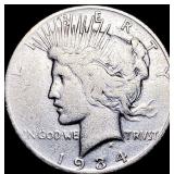 1934 Silver Peace Dollar NICELY CIRCULATED