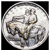 1925 Silver Half Dollar Stone Mountain NEARLY UNCI
