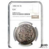 1882-CC Morgan Silver Dollar NGC G 6