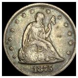 1875 Silver Twenty Cents  NEARLY UNCIRCULATED