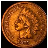 1875 Indian Head Cent  LIGHTLY CIRCULATED