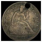 1846 Silver Seated Liberty Dollar HIGH GRADE