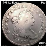 1798 Lg Eagle, Ptd 9 Draped Bust Dollar LIGHT CIRC