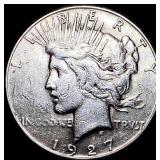 1927 Silver Peace Dollar NEARLY UNCIRCULATED