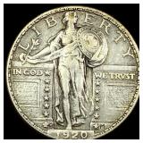 1920-S Silver Standing Liberty Quarter NEARLY UNCI