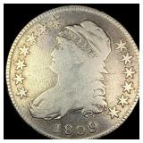 1809 Silver Capped Bust Half Dollar NICELY CIRCULA