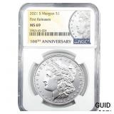 2021-S Morgan Silver Dollar NGC MS69 100th Anniv