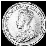 1919 Canada Silver 5 Cents CHOICE AU
