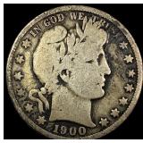 1900-O Silver Half Dollar (Barber). NICELY CIRCULA