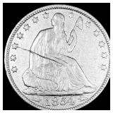 1854-O Silver Seated Liberty Half Dollar NICELY CI