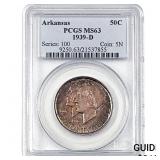 1939-D Arkansas Half Dollar PCGS MS63