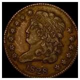 1828 Classic Head Half Cent LIGHTLY CIRCULATED