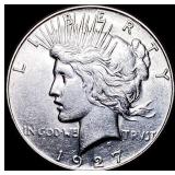 1927-S Silver Peace Dollar CHOICE AU
