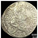 1655-1705 Hungary Leopold Silver 3 Kreuzer CLOSELY