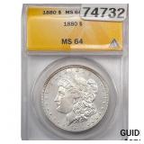 1880 Morgan Silver Dollar ANACS MS64