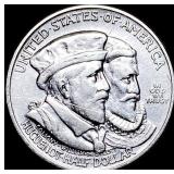 1924 Silver Huguenot-Walloon Half Dollar LIGHTLY C